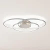 Lindby LED-loftlampe Riley, aluminiumsfarvet, metal, dæmpbar