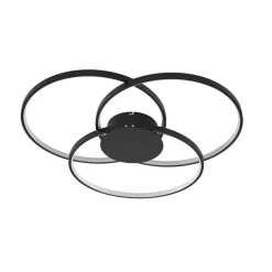 Lindby LED-loftlampe Riley, sort, 3.000 K, dæmpbar