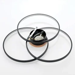 Lindby LED-loftlampe Riley, sort, 3.000 K, dæmpbar