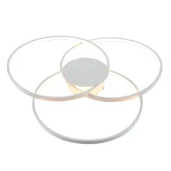 Lindby LED-loftlampe Riley, hvid, metal, 80 cm, dæmpbar