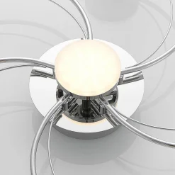 Lindby LED-loftlampe Rouven, spiralform, 6 lyskilder, grå