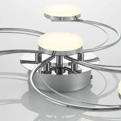 Lindby LED-loftlampe Rouven, spiralform, 6 lyskilder, grå