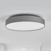 Lindby LED-loftlampe Saira, Ø 50 cm, grå, tekstil