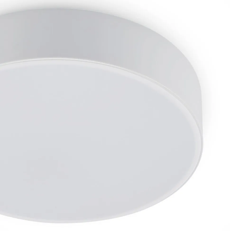 Lindby LED-loftlampe Simera, Ø 30 cm, hvid, metal