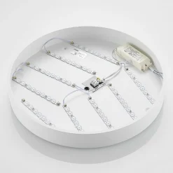 Lindby LED-loftlampe Simera, Ø 50 cm, hvid, metal