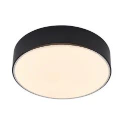 Lindby LED-loftlampe Simera, Ø 30 cm, sort, hvid