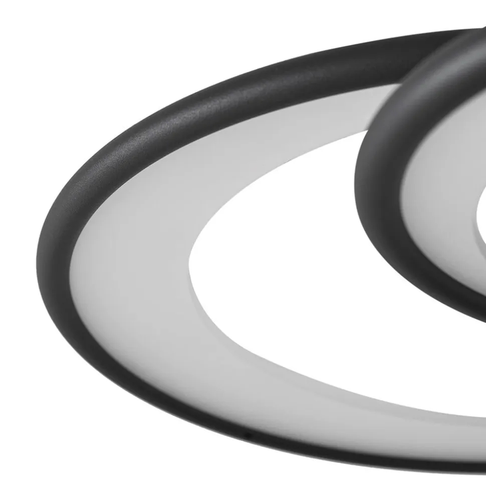 Lindby LED-loftlampe Sorma, sort, CCT, dæmpbar