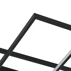 Lindby LED-loftlampe Tetson, sort, metal, dæmpbar