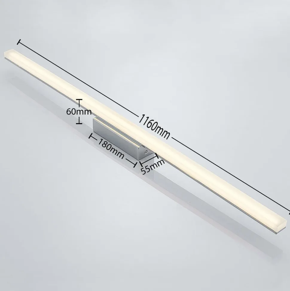 Lindby LED-loftlampe til badeværelset Levke, 116 cm, dæmpbar, IP44
