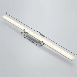 Lindby LED-loftlampe til badeværelset Levke, 100 cm, dæmpbar, IP44