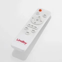 Lindby LED-loftlampe Todor, 50 cm, antracit, CCT, træ