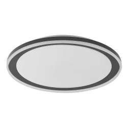 Lindby LED-loftlampe Verdan, sort, metal, dæmpbar, CCT