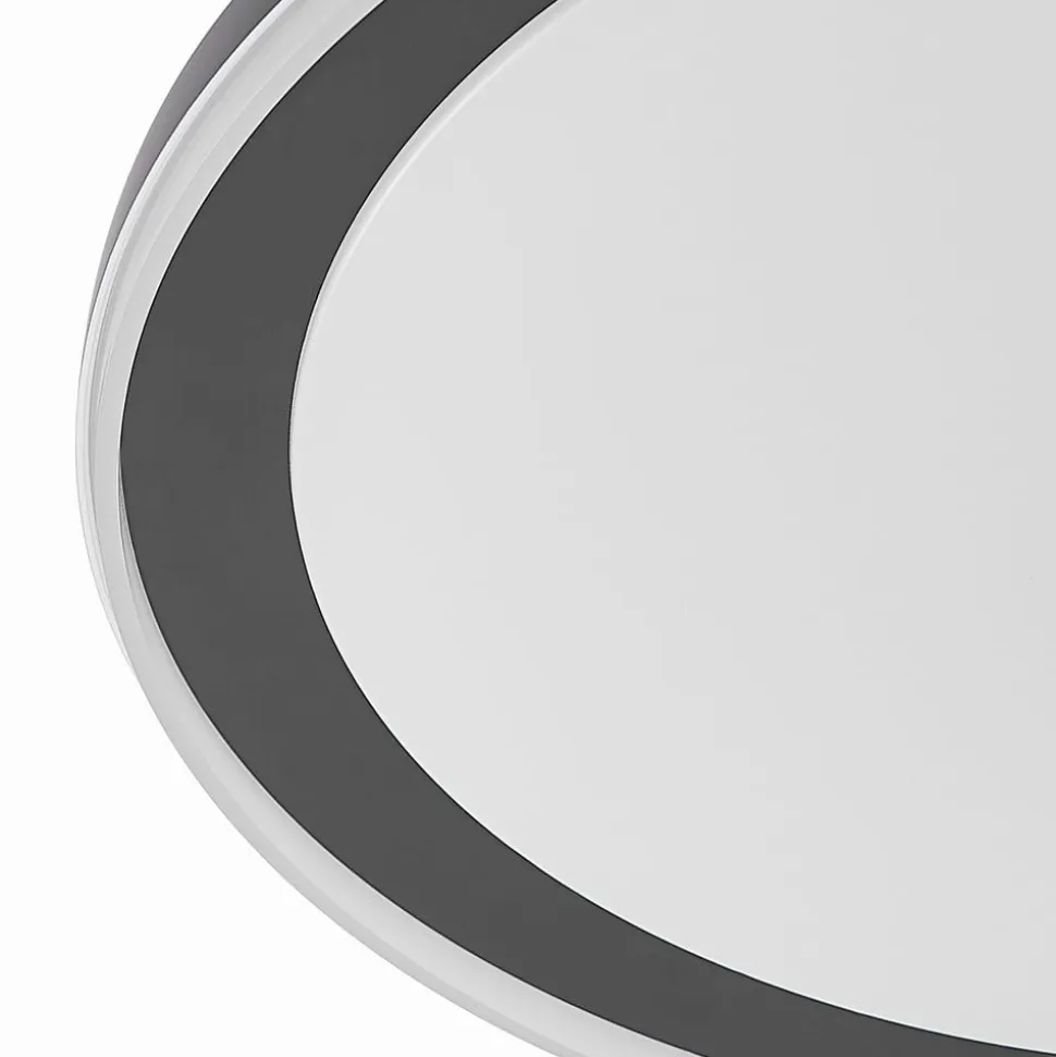 Lindby LED-loftlampe Verdan, sort, metal, dæmpbar, CCT