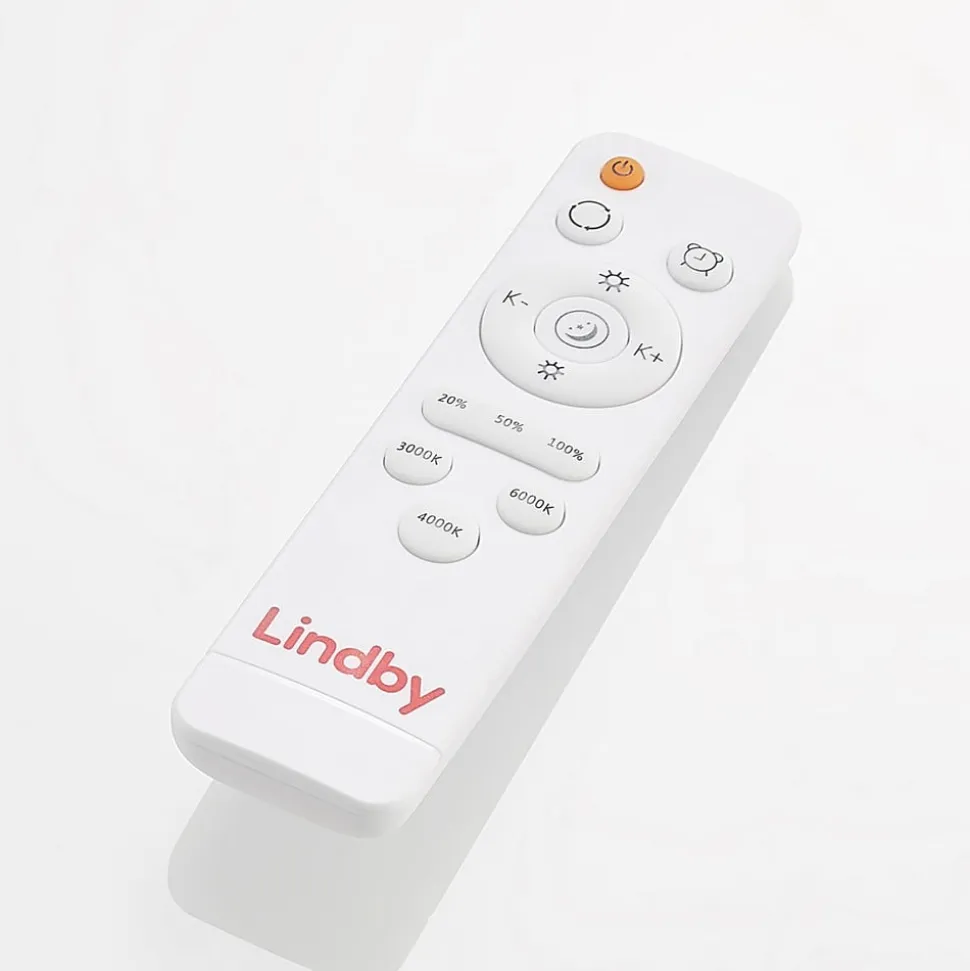 Lindby LED-loftlampe Verdan, sort, metal, dæmpbar, CCT