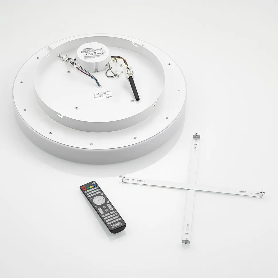 Lindby LED-loftlampe Wikani, hvid, RGB, CCT, dæmpbar