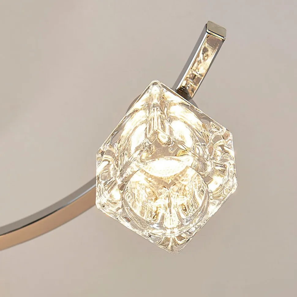 Lindby LED-loftlampe Yaro, 8 lyskilder, krom, dæmpbar