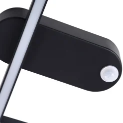 Lindby LED-loftlampe Yulla, 34 cm, sort, sensor