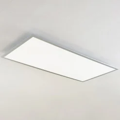 Lindby LED-loftlampe Zento, 120 cm, sølv, 4.000 K