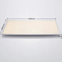 Lindby LED-loftlampe Zento, 120 cm, sølv, 4.000 K