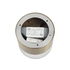 Lindby LED-loftslampe Dalila, guld, Ø 10 cm, aluminium