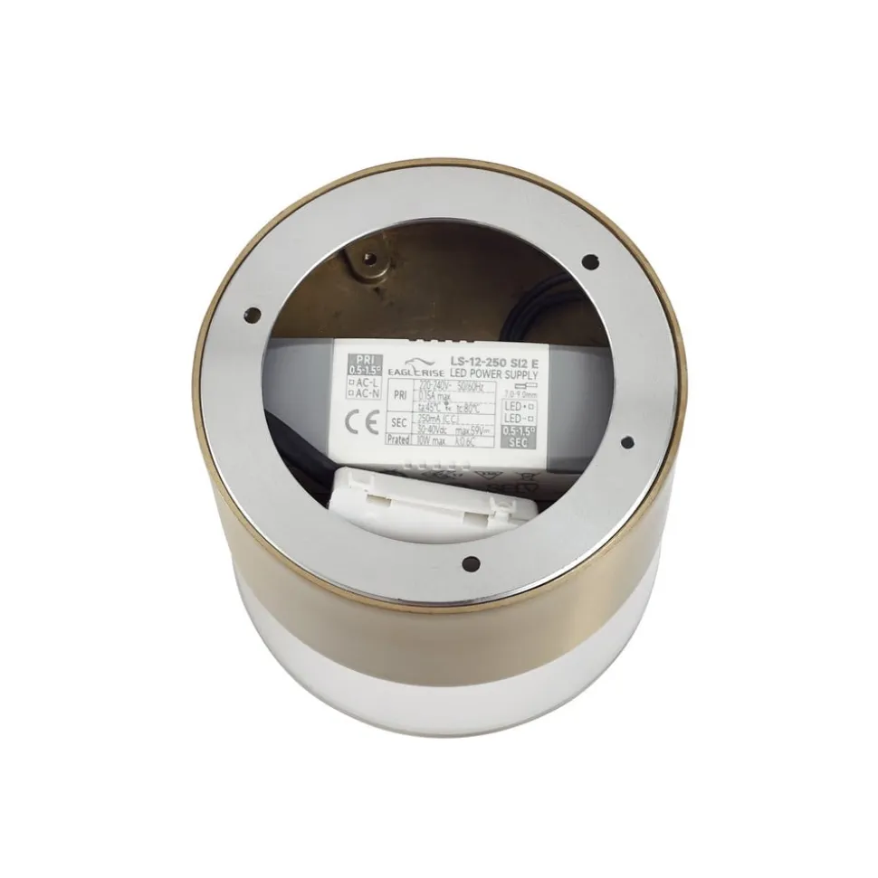 Lindby LED-loftslampe Dalila, guld, Ø 10 cm, aluminium