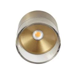 Lindby LED-loftslampe Dalila, guld, Ø 10 cm, aluminium
