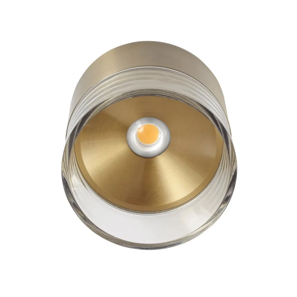 Lindby LED-loftslampe Dalila, guld, Ø 10 cm, aluminium