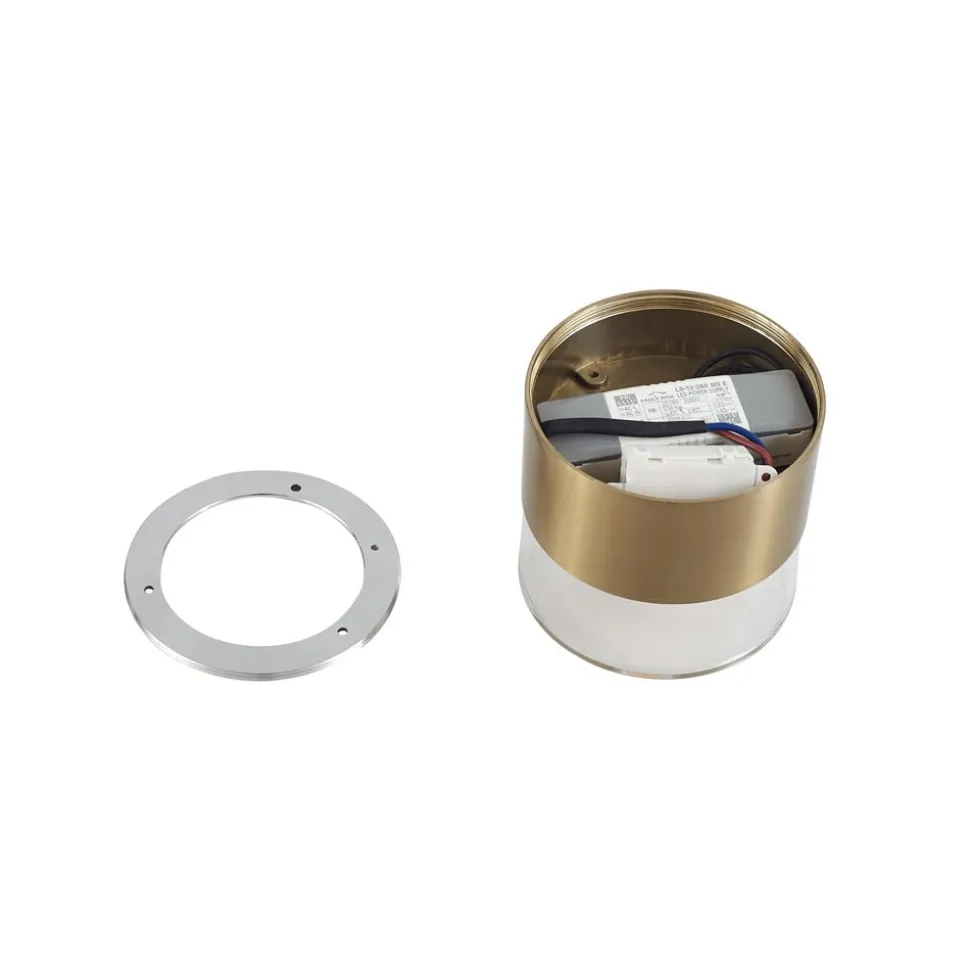 Lindby LED-loftslampe Dalila, guld, Ø 10 cm, aluminium