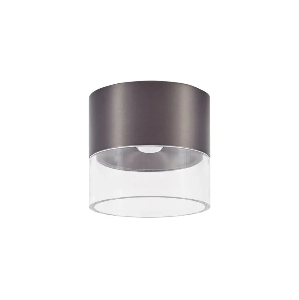 Lindby LED-loftslampe Dalila, sort, Ø 10 cm, aluminium