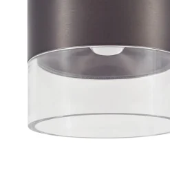 Lindby LED-loftslampe Dalila, sort, Ø 10 cm, aluminium