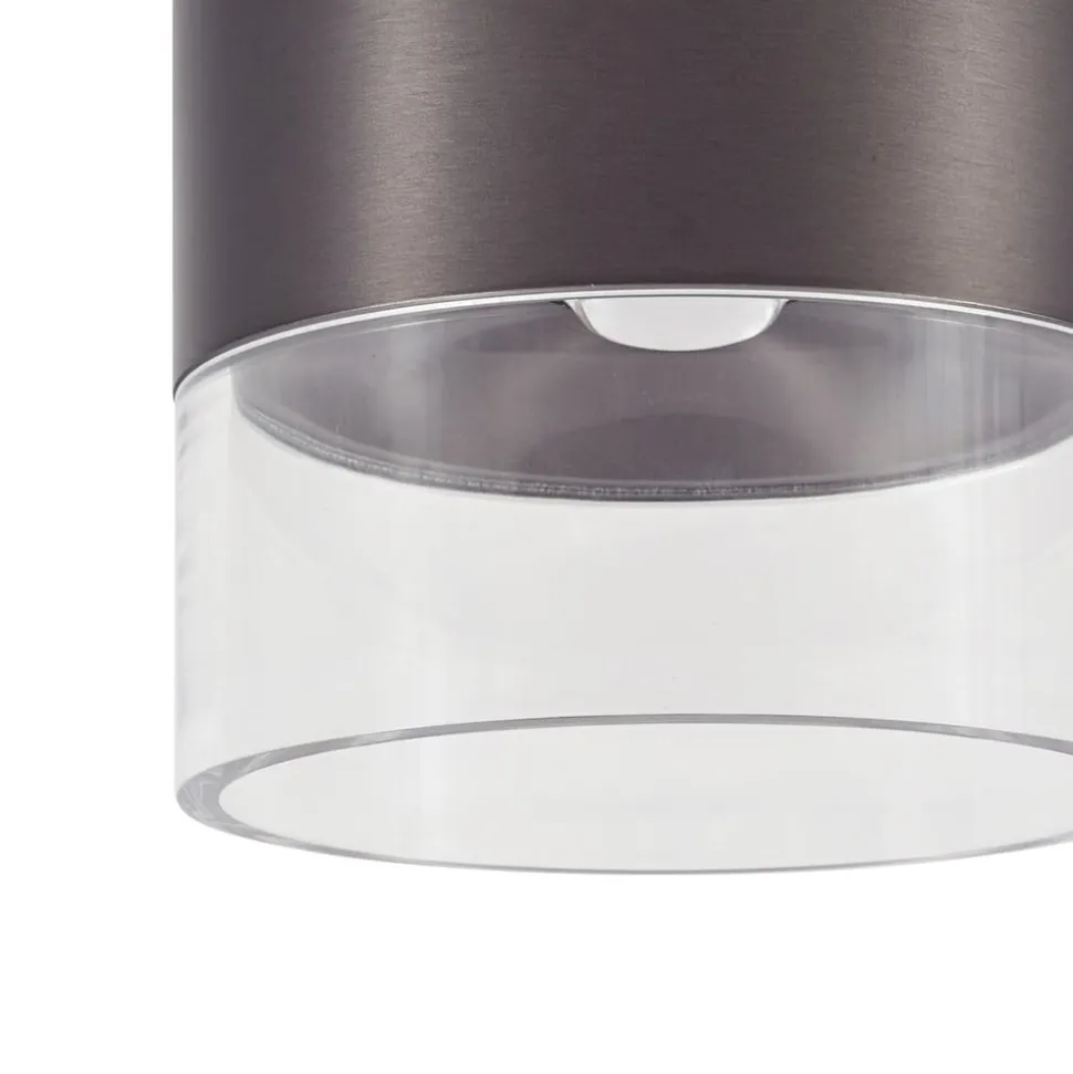 Lindby LED-loftslampe Dalila, sort, Ø 10 cm, aluminium