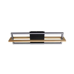 Lindby LED-loftslampe Holamu, 80 cm, træ