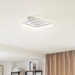 Lindby LED-loftslampe Madamo, hvid, 30 cm, 3000K