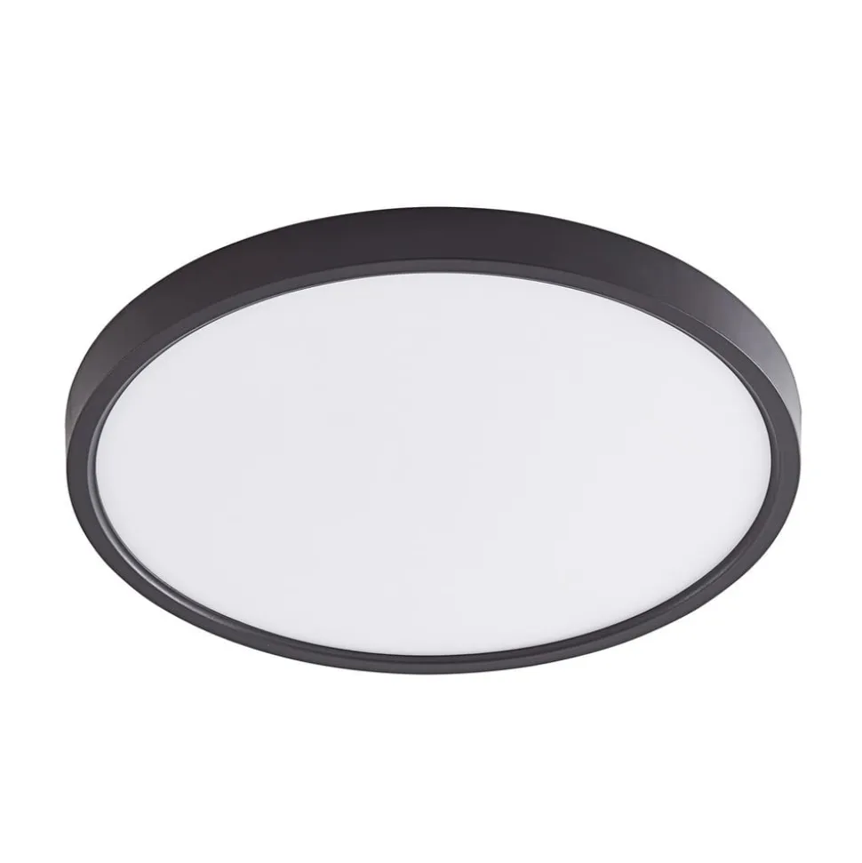 Lindby LED-loftslampe Pravin, Ø 23 cm, 3.000 K, sort