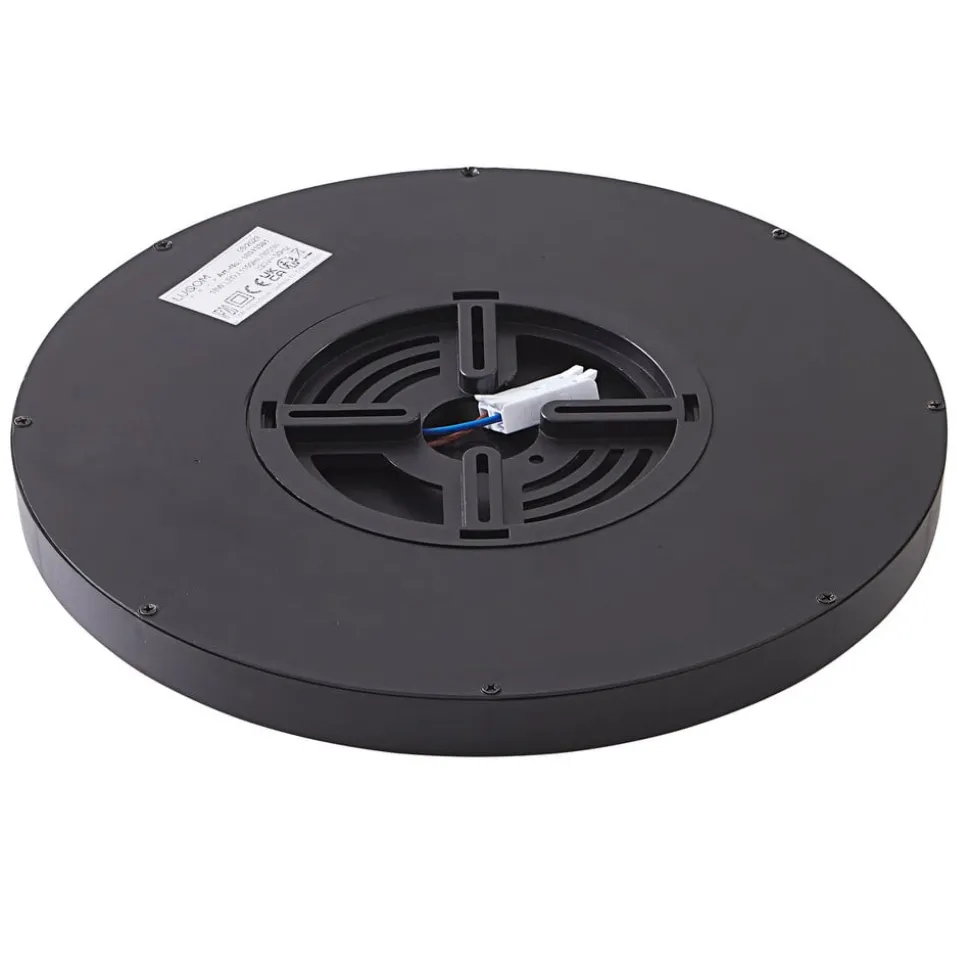 Lindby LED-loftslampe Pravin, Ø 23 cm, 3.000 K, sort