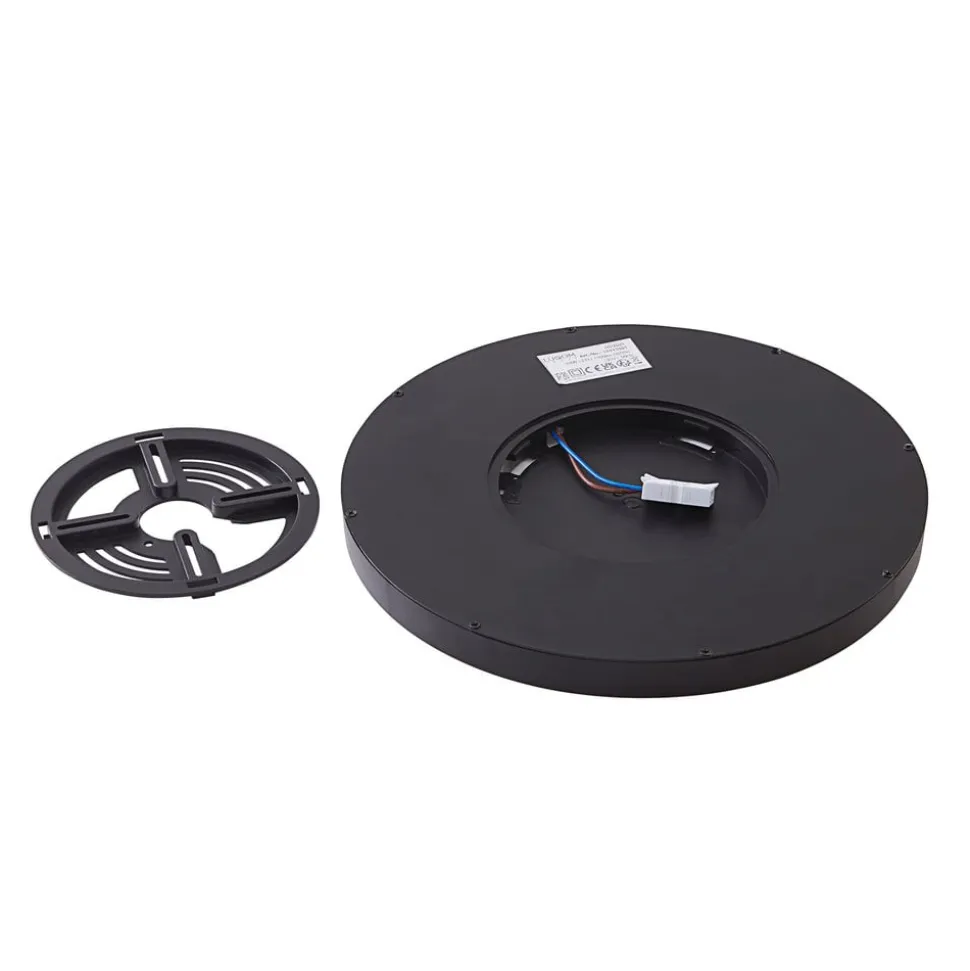 Lindby LED-loftslampe Pravin, Ø 23 cm, 3.000 K, sort