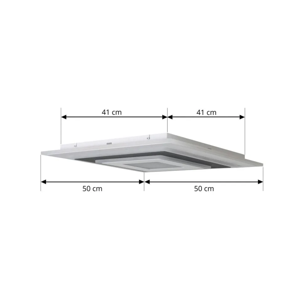 Lindby LED-loftslampe Rebeka, 50 x 50 cm, CCT, dæmpbar