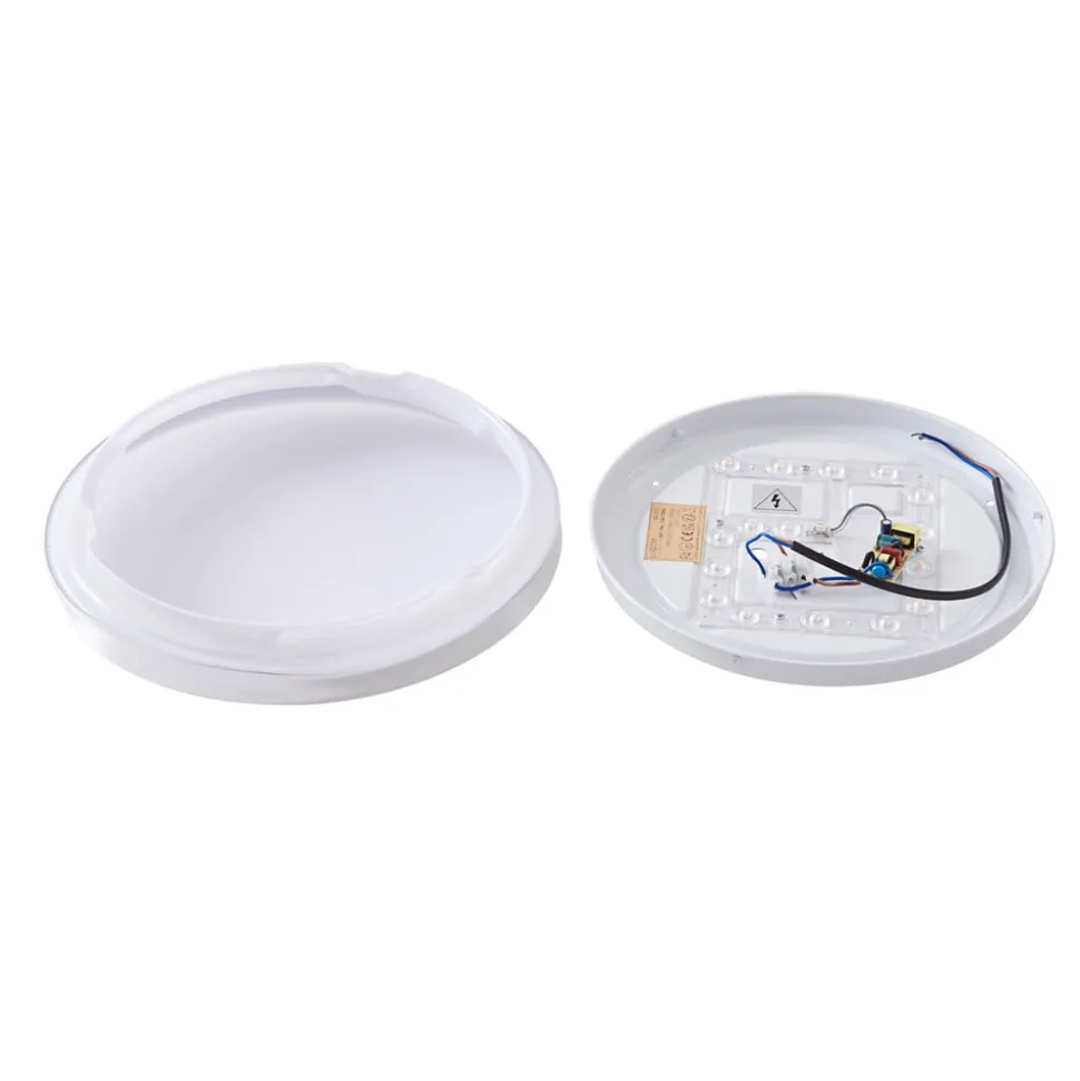 Lindby LED-loftslampe Silvryn krom/hvid plast 3000K