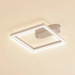 Lindby LED-loftslampe Yulla, hvid, bevægelsesdetektor