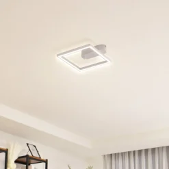 Lindby LED-loftslampe Yulla, hvid, bevægelsesdetektor