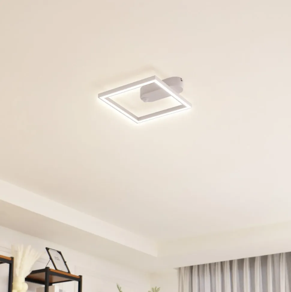 Lindby LED-loftslampe Yulla, hvid, bevægelsesdetektor