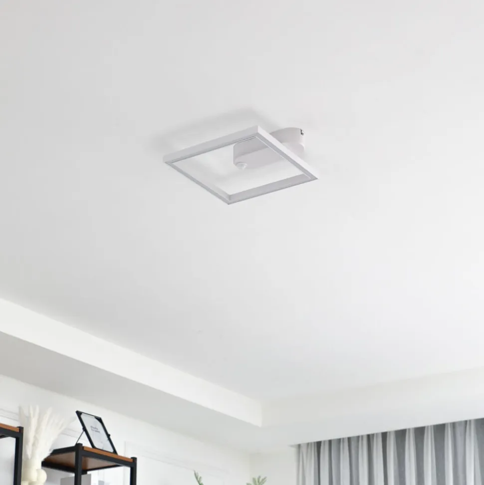 Lindby LED-loftslampe Yulla, hvid, bevægelsesdetektor