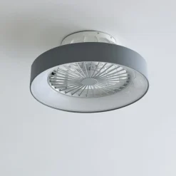Lindby LED-loftventilator Mace, grå, støjsvag, CCT