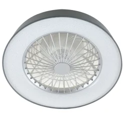 Lindby LED-loftventilator Mace, grå, støjsvag, CCT