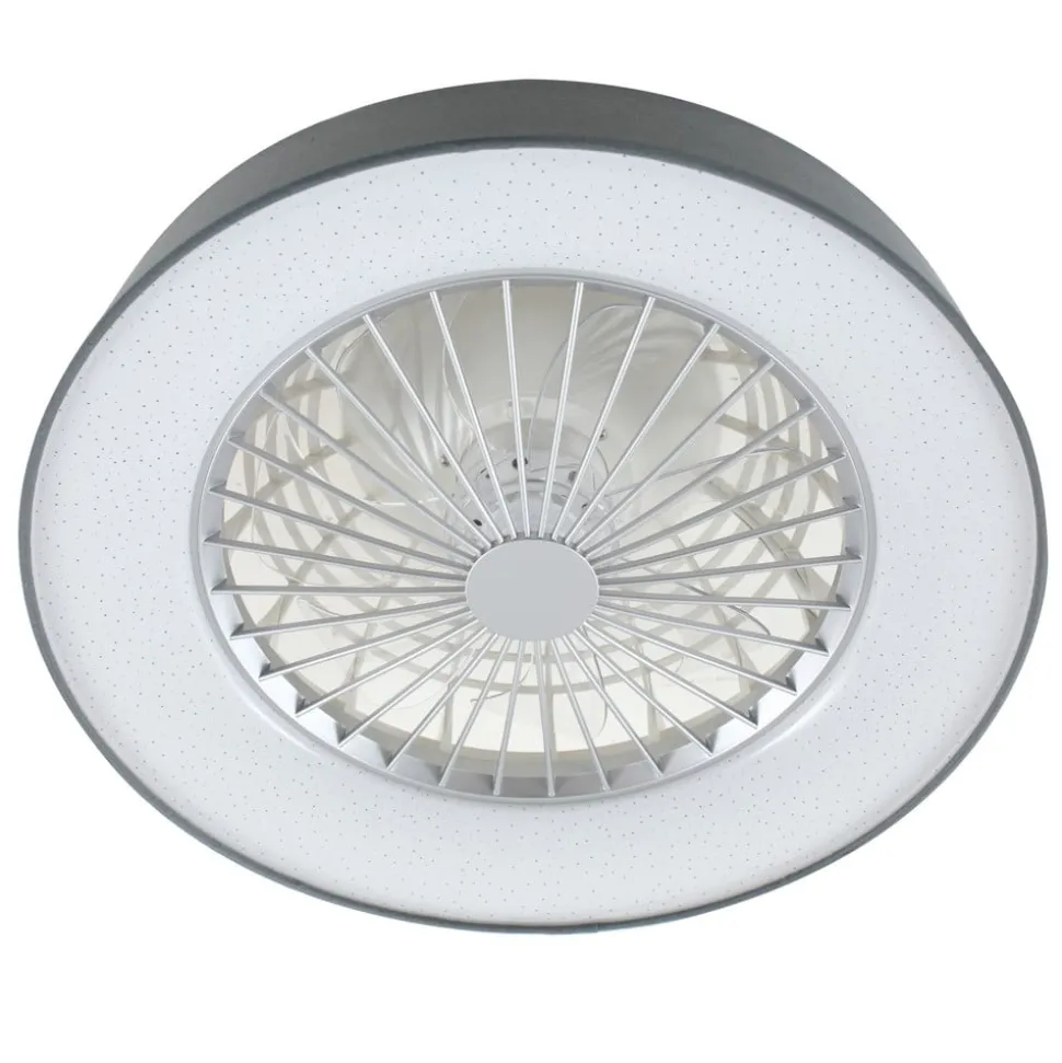 Lindby LED-loftventilator Mace, grå, støjsvag, CCT