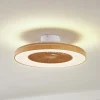 Lindby LED-loftventilator Teleo, Ø 58 cm, træfarvet, CCT