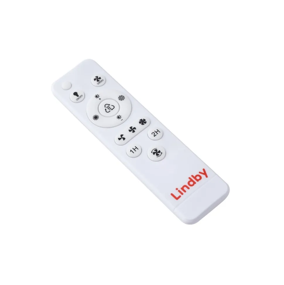Lindby LED-loftventilator Teleo, Ø 58 cm, træfarvet, CCT
