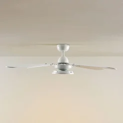 Lindby LED-loftventilator Tedric, hvid, støjsvag, Ø 133 cm