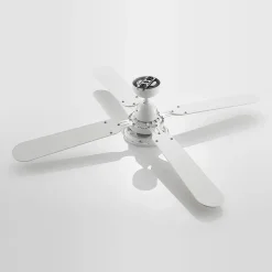 Lindby LED-loftventilator Tedric, hvid, støjsvag, Ø 133 cm