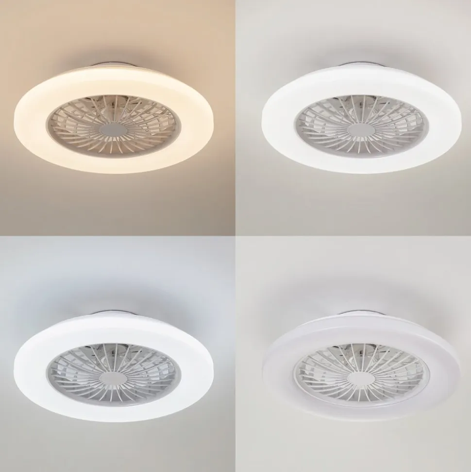 Lindby LED-loftventilator Vedin, DC, støjsvag, Ø 49 cm, CCT
